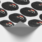 Aufgewachsene Pangolin Weihnachten schwarz-weiß Geschenkpapier (Ecke)