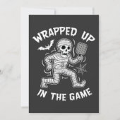 Aufgewühlt im Spiel Pickleball Halloween Einladung (Vorderseite)