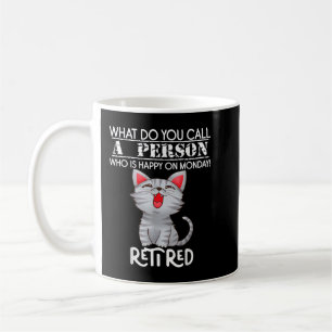 Aufgezogene 2022 Katzenruhestandsgeschenke für Män Kaffeetasse
