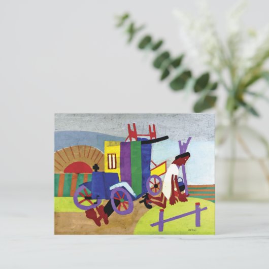 Aufgliederung ~ Vintage amerikanische Kunst Postkarte (Stehend Vorderseite)