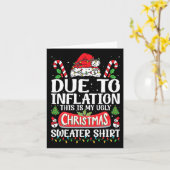 Aufgrund der Inflation hässliche Weihnachtssüßer F Karte (Gelbe Blume)