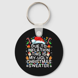 Aufgrund der Inflation hässliche Weihnachtssüßer F Schlüsselanhänger