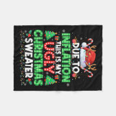 Aufgrund der Inflation hässliche Weihnachtssüßer M Fleecedecke (Vorderseite (Horizontal))