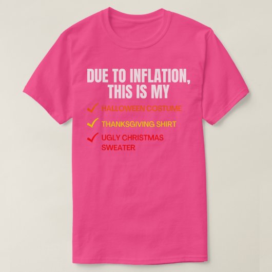Aufgrund der Inflation ist das mein Halloweenkostü T-Shirt (Design vorne)