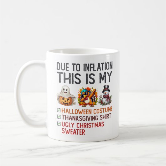 Aufgrund der Inflation ist dies mein Halloween-Kos Kaffeetasse (Links)
