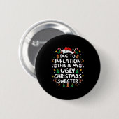 Aufgrund der Inflation ist dies meine Ugly Sweater Button (Vorne & Hinten)