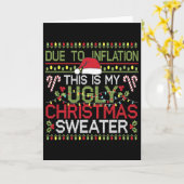 Aufgrund der Inflation ist dies meine Ugly Sweater Karte (Gelbe Blume)