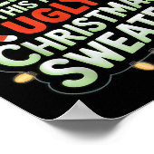 Aufgrund der Inflation lustige hässliche Weihnacht Poster (Ecke)