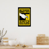 Aufgrund von Haushaltskürzungen, das Licht am Ende Poster (Küche)