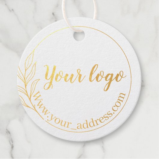 Aufhängemarken mit Zeichenfolge und eigenem Logo Geschenkanhänger (Vorderseite)