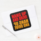 Aufhängen und Auto-Slogan-Aufkleber Quadratischer Aufkleber (Umschlag)