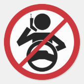 Aufhängen und fahren runder aufkleber (Vorderseite)