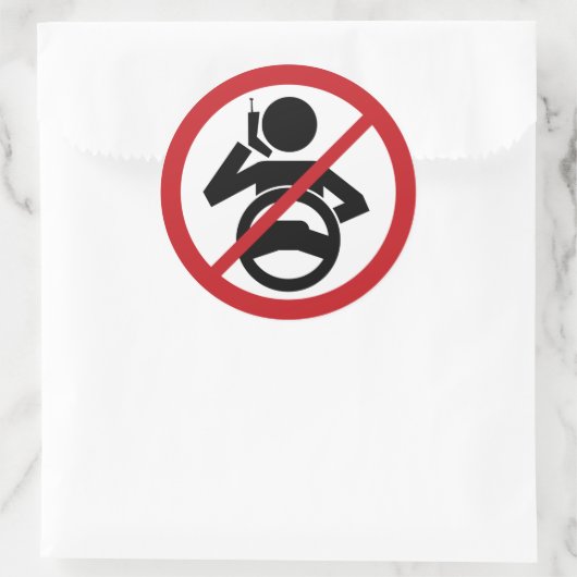 Aufhängen und fahren runder aufkleber (Tasche)