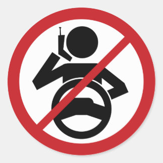 Aufhängen und fahren runder aufkleber