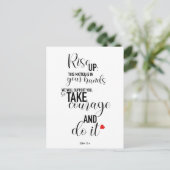 "Aufheben" Anführungskarte lange Version Postkarte (Stehend Vorderseite)