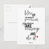 "Aufheben" Anführungskarte lange Version Postkarte (Vorne/Hinten)