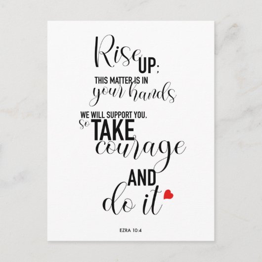 "Aufheben" Anführungskarte lange Version Postkarte (Vorderseite)