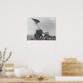 Aufheben der Flagge auf Iwo Jima durch Joe Rosenth Poster (Küche)