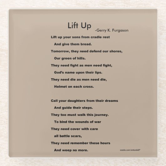 AUFHEBEN GLASUNTERSETZER (Vorderseite)