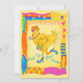 Aufheben Ihrer Heels Kick Power Einladung (Vorderseite)