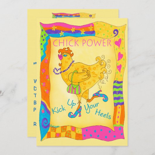 Aufheben Ihrer Heels Kick Power Einladung (Vorne/Hinten)