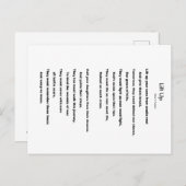 AUFHEBEN POSTKARTE (Vorne/Hinten)