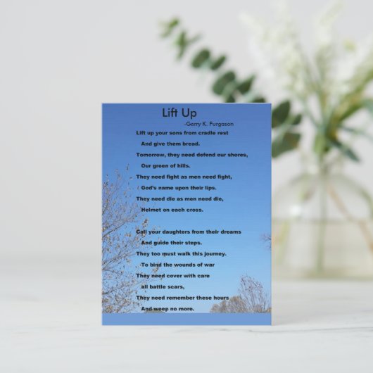 AUFHEBEN POSTKARTE (Stehend Vorderseite)