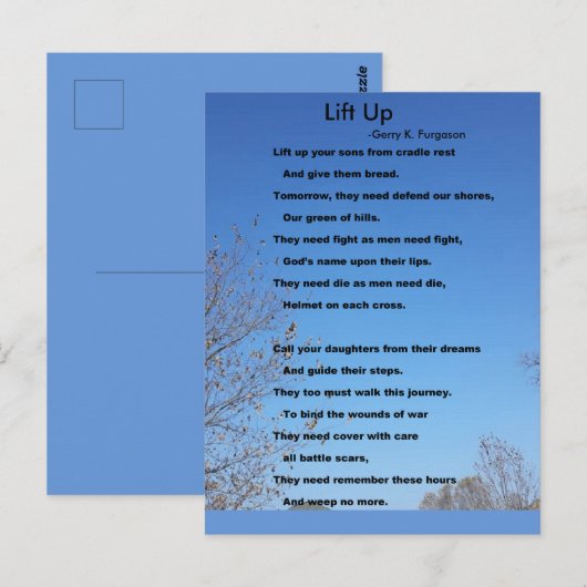 AUFHEBEN POSTKARTE (Vorne/Hinten)