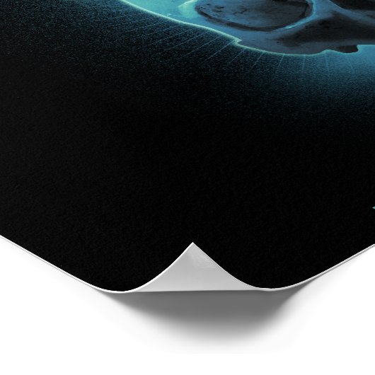 "Aufheben" - Skull & Rauch Graphic Poster (Ecke)