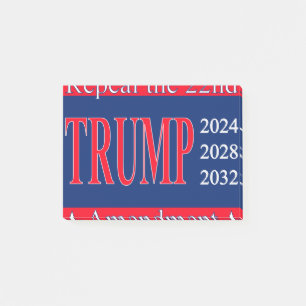 Aufhebung des 22. Änderungsantrags! Trump 2024 20 Post-it Klebezettel