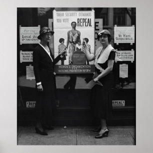 AUFHEBUNG DES VERBOTS 18. ÄNDERUNGSANTRAG c. 1929 Poster