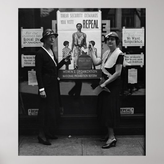 AUFHEBUNG DES VERBOTS 18. ÄNDERUNGSANTRAG c. 1929 Poster (Vorne)