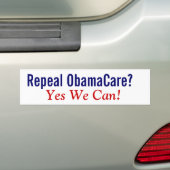 Aufhebung ObamaCare? Ja können wir! Autoaufkleber (Auf Auto)
