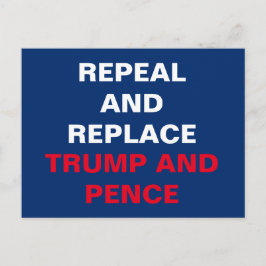 Aufhebung und Ersetzung von Trump und Pence Resist Postkarte