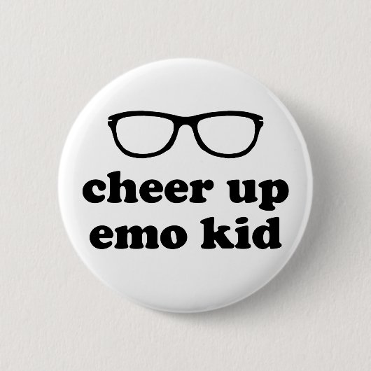 Aufheitern von Emo Kid | Funny Niedlich Hipster Gl Button (Vorderseite)