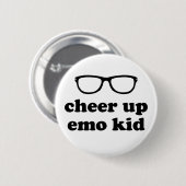 Aufheitern von Emo Kid | Funny Niedlich Hipster Gl Button (Vorne & Hinten)