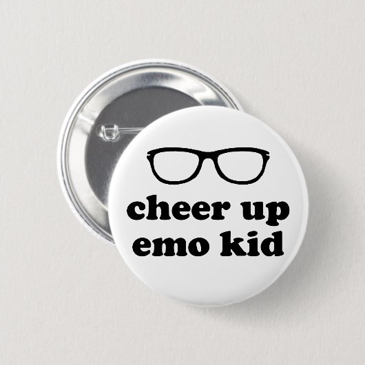 Aufheitern von Emo Kid | Funny Niedlich Hipster Gl Button (Vorne & Hinten)