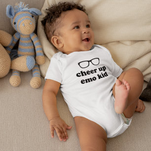 Aufheitern von Emo Kid Hipster Baby Glasses Strampler