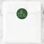 Aufklappen eines Baumdesigns Runder Aufkleber (Tasche)