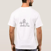Aufklappen eines Baumdesigns T-Shirt (Rückseite)