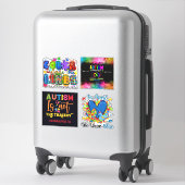 Aufklärung über Autismus Extra große Vinyl-Aufkleb Aufkleber (Koffer)