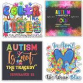 Aufklärung über Autismus Extra große Vinyl-Aufkleb Aufkleber (Vorderseite)