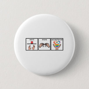 Aufklärung über Autismus Will Akzeptanz Button