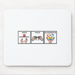Aufklärung über Autismus Will Akzeptanz Mousepad
