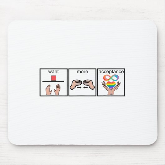Aufklärung über Autismus Will Akzeptanz Mousepad (Vorne)