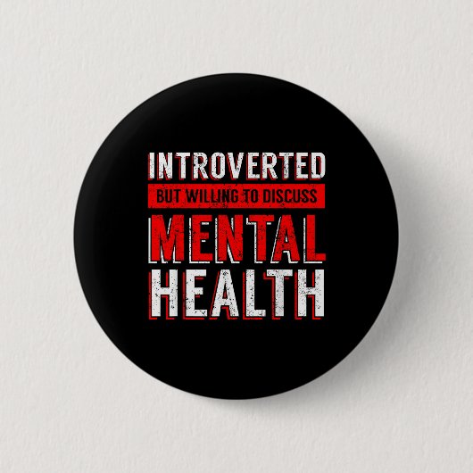 Aufklärung über psychische Gesundheit Depression Button (Vorderseite)