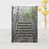 Aufklatschen von Bäumen im Wald, leere Grußkarte Karte (Gelbe Blume)