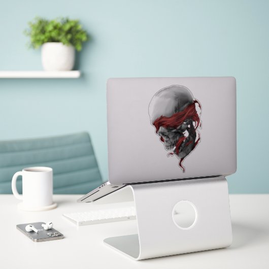 Aufkleber (Laptop auf Schreibtisch)