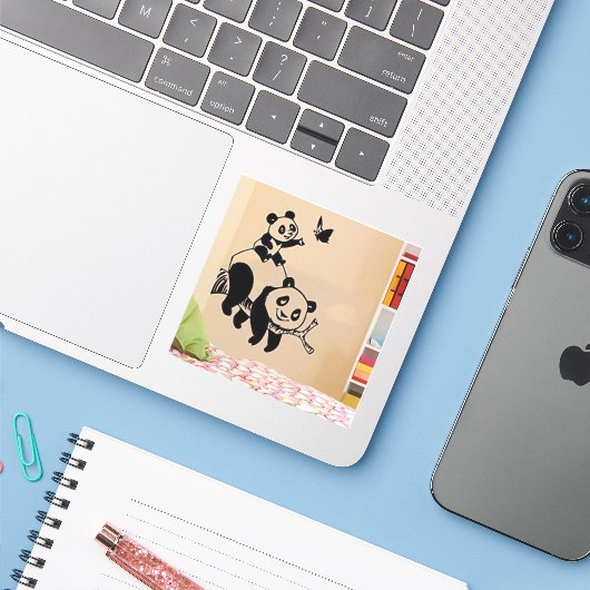 Aufkleber (Laptop mit iPhone)