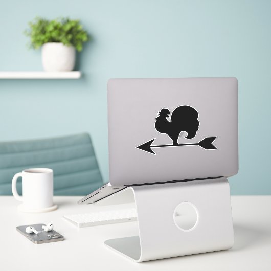 Aufkleber (Laptop auf Schreibtisch)